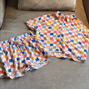 Colorful Checkered Kids Pajama Set
